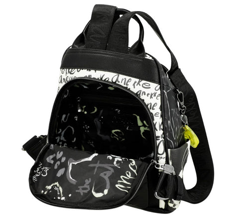Rucsac causal, dama, ANEKKE 40875-213, alb, piele ecologica